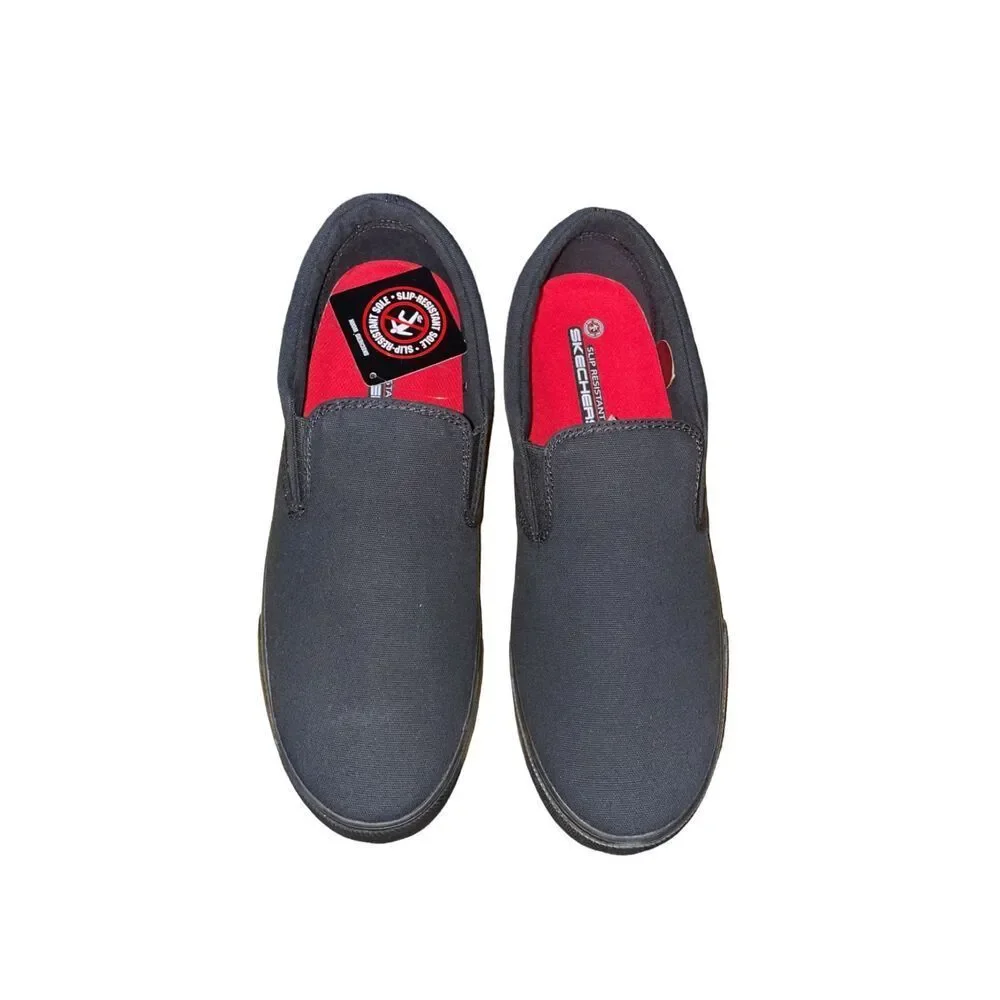 Skechers Work Delvee Bitalo Men's Slip On Sneakers Canvas Shoes 200067 Size 11